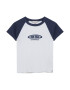 Pull&Bear Tricou bleumarin / alb - Pled.ro