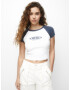 Pull&Bear Tricou bleumarin / alb - Pled.ro