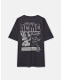 Pull&Bear Tricou gri grafit / alb - Pled.ro