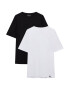 Pull&Bear Tricou negru / alb - Pled.ro