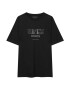 Pull&Bear Tricou negru / alb - Pled.ro