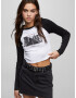 Pull&Bear Tricou negru / alb - Pled.ro