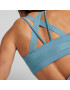 PUMA Sutien sport albastru fumuriu / alb - Pled.ro