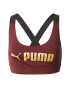 PUMA Sutien sport auriu / roșu vin - Pled.ro