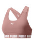 PUMA Sutien sport 'Feel It' roz pudră / alb - Pled.ro