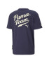 PUMA Tricou albastru marin / alb - Pled.ro