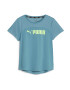 PUMA Tricou funcțional 'Ultrabreathe' cyan / verde deschis - Pled.ro