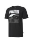 PUMA Tricou funcțional 'Rebel' negru / alb - Pled.ro