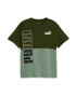 PUMA Tricou 'POWER' verde mentă / verde închis / alb - Pled.ro