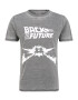 Recovered Tricou 'Back to the Future Delorean' gri / alb - Pled.ro