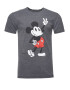 Recovered Tricou 'Disney Mickey Peace Pose' gri închis / roșu / negru / alb - Pled.ro