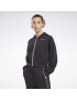 Reebok Sport Bluză cu fermoar sport negru / alb - Pled.ro