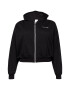 Reebok Sport Bluză cu fermoar sport negru / alb - Pled.ro