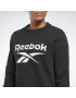 Reebok Sport Bluză de molton negru / alb - Pled.ro