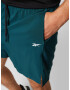 Reebok Sport Pantaloni sport verde petrol / alb - Pled.ro