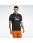 Reebok Sport Tricou funcțional negru / alb - Pled.ro