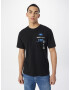 REPLAY Tricou albastru deschis / negru / alb - Pled.ro