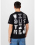 REPLAY Tricou negru / alb - Pled.ro