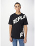 REPLAY Tricou negru / alb - Pled.ro