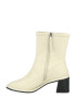 River Island Botine 'BLOCK HEEL ZIP SOCK BOOT' crem - Pled.ro