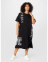 River Island Plus Rochie negru / alb - Pled.ro