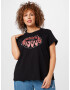 River Island Plus Tricou 'BEAUX BISOUS' roșu / negru - Pled.ro