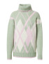 River Island Pulover 'ARGYLE' verde deschis / mov lavandă / alb - Pled.ro