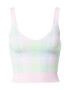 River Island Top brodat 'CANDY' albastru deschis / verde pastel / roz - Pled.ro