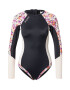 ROXY Costum de baie sport gri metalic / ciclam / portocaliu / alb - Pled.ro