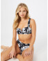 ROXY Sutien costum de baie gri metalic / alb - Pled.ro