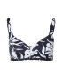 ROXY Sutien costum de baie 'LOVE THE SUN RAY' gri metalic / alb - Pled.ro