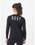 ROXY Tricou funcțional gri metalic / alb - Pled.ro