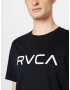 RVCA Tricou negru / alb - Pled.ro