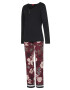 s.Oliver Pijama roz pastel / roșu bordeaux / negru - Pled.ro