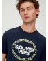 s.Oliver Tricou bleumarin / galben pastel / alb - Pled.ro