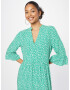 SAINT TROPEZ Rochie 'Eda' verde jad / alb murdar - Pled.ro