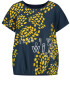 SAMOON Tricou bleumarin / galben / alb - Pled.ro