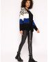 SASSYCLASSY Cardigan dimensiuni mari albastru regal / negru / alb - Pled.ro