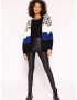 SASSYCLASSY Cardigan dimensiuni mari albastru regal / negru / alb - Pled.ro