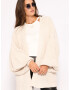 SASSYCLASSY Cardigan dimensiuni mari bej - Pled.ro