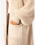 SASSYCLASSY Cardigan dimensiuni mari bej deschis - Pled.ro