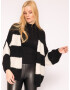 SASSYCLASSY Cardigan dimensiuni mari bej / negru - Pled.ro