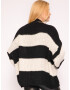 SASSYCLASSY Cardigan dimensiuni mari bej / negru - Pled.ro