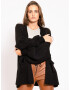 SASSYCLASSY Cardigan dimensiuni mari negru - Pled.ro