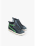 Scalpers Sneaker înalt 'Studs Velvet' bleumarin / verde - Pled.ro