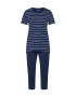 SCHIESSER Pijama bleumarin / alb - Pled.ro