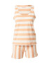 SCHIESSER Pijama 'Just Stripes' portocaliu piersică / alb - Pled.ro