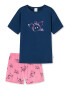 SCHIESSER Pijamale 'Girls World' albastru / roz - Pled.ro