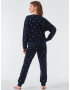 SCHIESSER Pijamale indigo / alb - Pled.ro