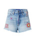 SCOTCH & SODA Jeans 'Boyfriend shorts — Back to Nature' albastru denim / galben / mov pastel / roșu - Pled.ro